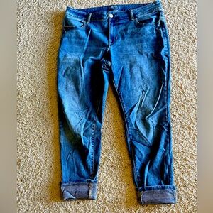 Maurices jeans with plaid cuff